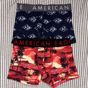 American Eagle Outfitters Navy and Red Boxer Briefs